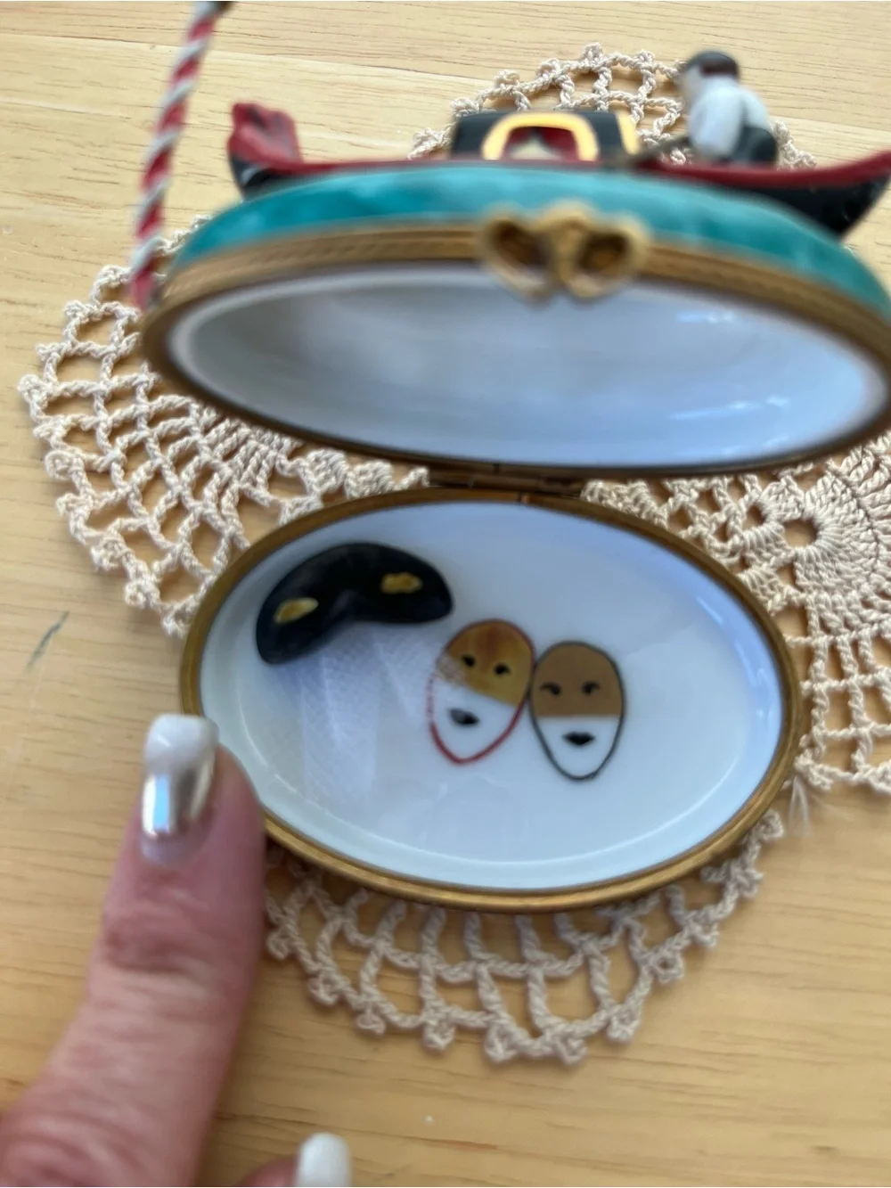 Limoge Gondola Trinket Box